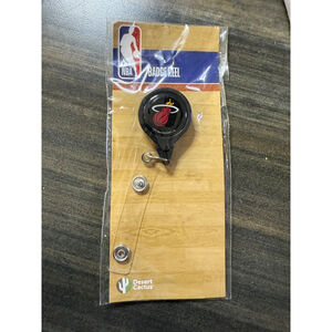 Desert Cactus‎ NBA Miami Heat Badge Reel Retractable Clip On ID Card Holder